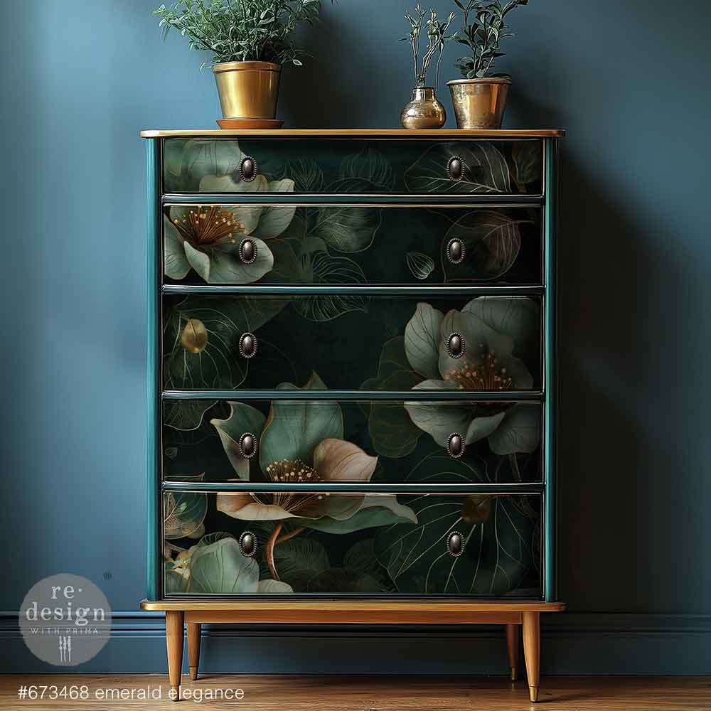 A1 Decoupage Paper - Emerald Elegance