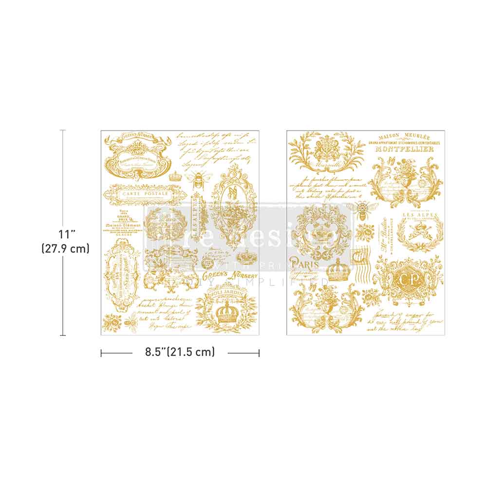 H2O Transfers Gold – Gilded Memories