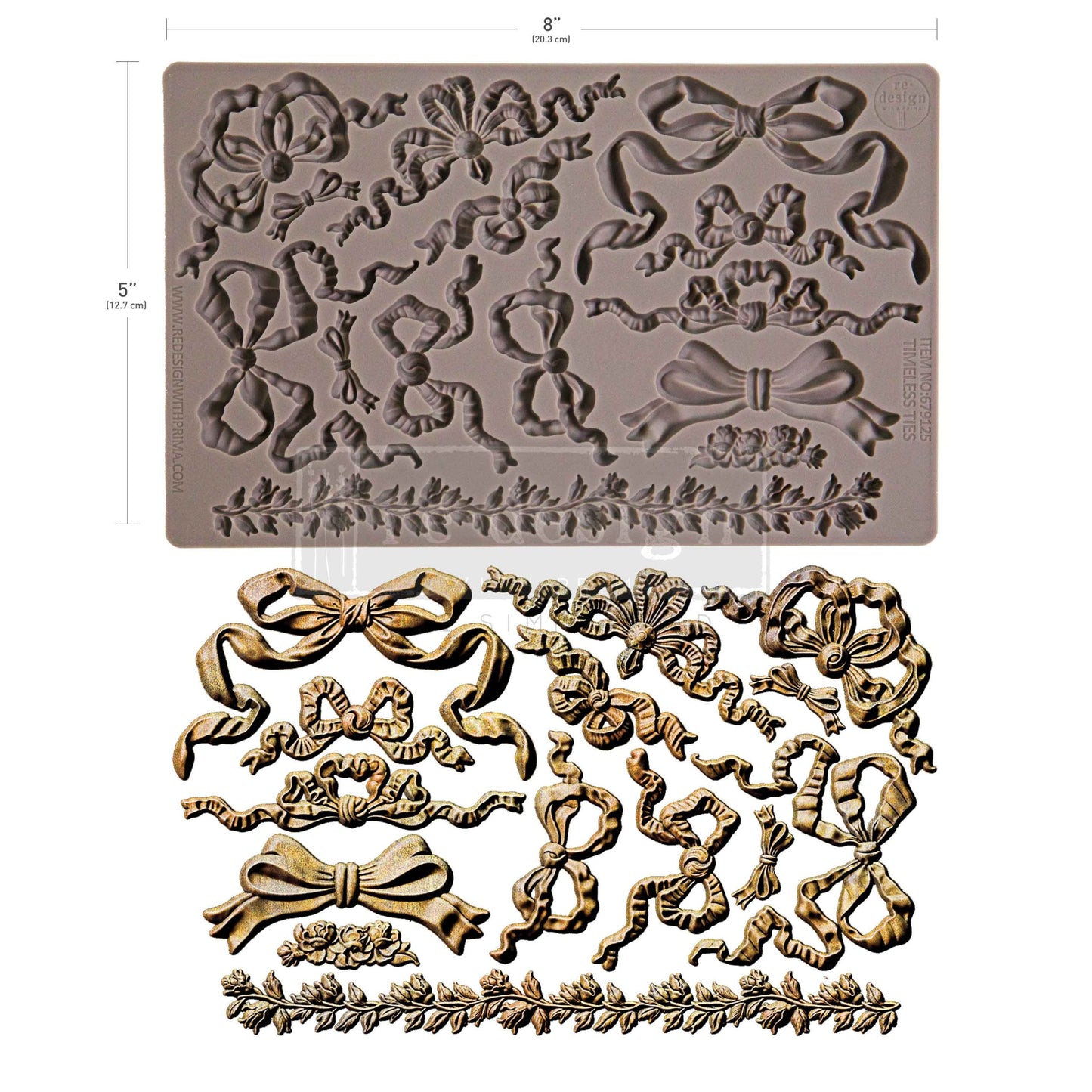 Decor Moulds® – Timeless Ties – 1 pc, 5″x8″x8mm