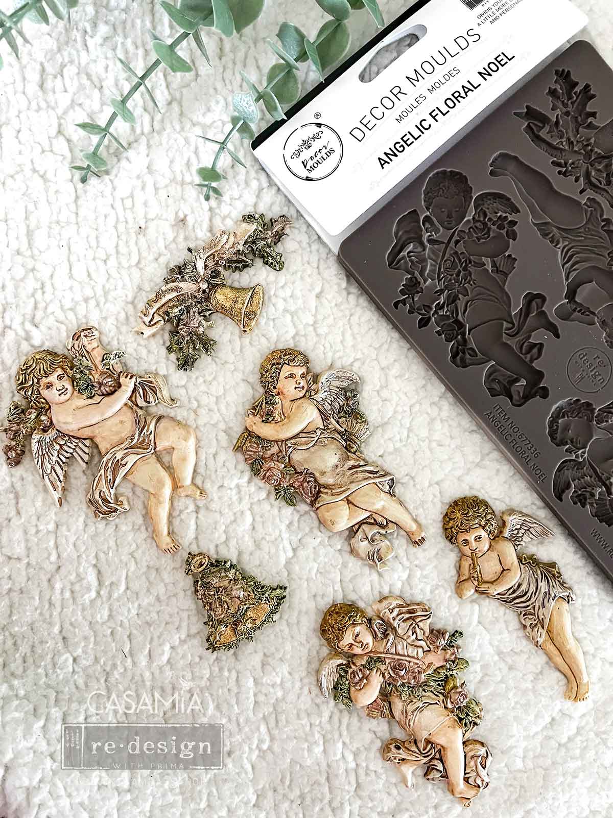 Decor Moulds® – Angelic Floral Noel – 1 pc, 5″x8″x8mm