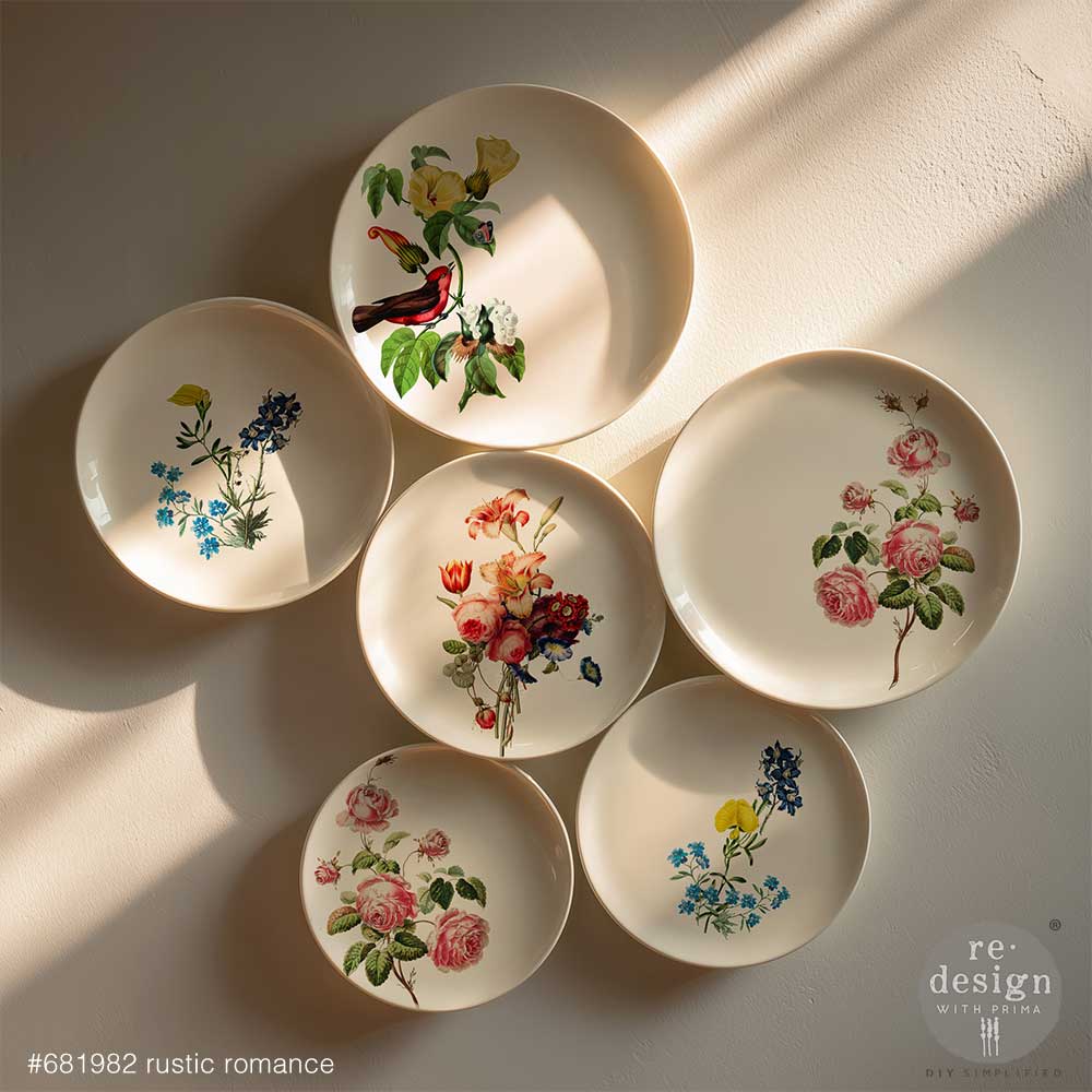 H2O Transfers Single Sheet – Rustic Romance – 1 sheet, 8.5″x11″