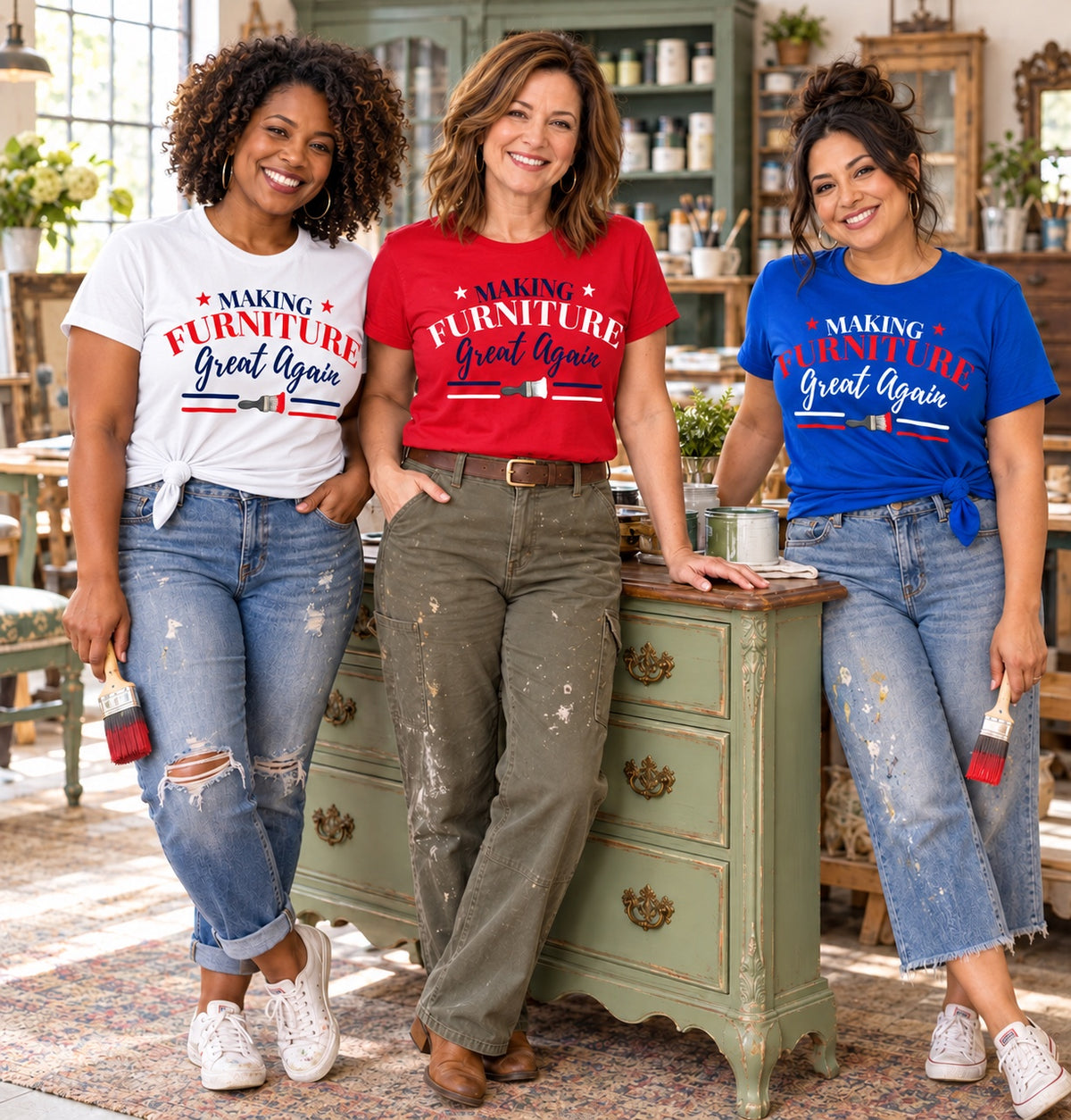 Blue Making Furniture Great Again Tee