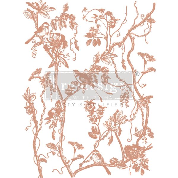 KACHA DECOR TRANSFERS® COPPER FOIL – BIRD WATCHING – TOTAL SHEET SIZE 18″X24″, CUT INTO 2 SHEETS