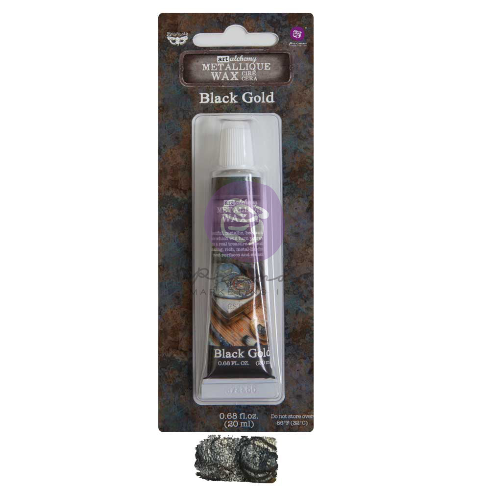 ART ALCHEMY METALLIQUE WAX – BLACK GOLD – 0.68OZ (20ML)