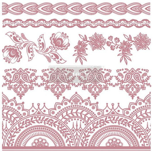 Clearly Aligned Decor Stamps - BOHEMIAN FLORALS – 12″X12″ (6 PCS)