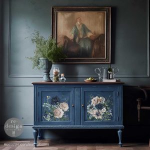 MAXI TRANSFERS™ – CERULEAN BLOOMS – 2 SHEETS, 12″X12″