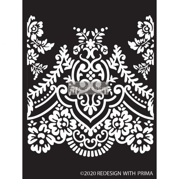 REDESIGN DECOR STENCILS® – ELEGANT LACE – 9″X13.5″, 0.8MM THICKNESS – LASER CUT ON 16 MIL MYLAR