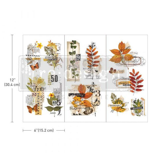 SMALL TRANSFERS – FOLIAGE COLLECTOR – 3 SHEETS, 6″X12″