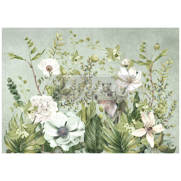 A1 DECOUPAGE FIBER – FROGGY MEADOW GREENS – 1 SHEET, A1 SIZE