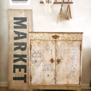 REDESIGN DECOR TRANSFERS® – GRAY WOLF – TOTAL SHEET SIZE 24″X35″, CUT INTO 3 SHEETS