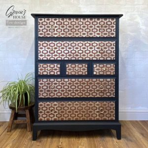 DECOR STENCILS® – MIDCENTURY VIBES – 1 PC, SHEET SIZE 20″X16″- LASER CUT ON 16 MIL MYLAR