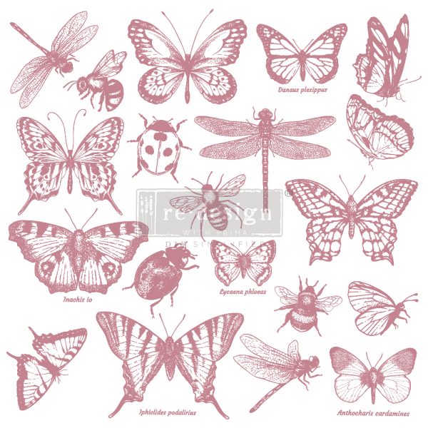 Clearly-Aligned Decor Stamps - Monarch Collection 12 X 12 Clear Cling