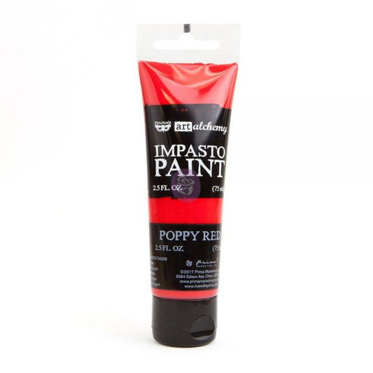 ART ALCHEMY – IMPASTO PAINT – POPPY RED 2.5 OZ