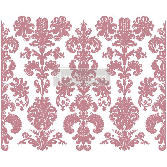 Clearly-Aligned Decor Stamps - Stamped Damask 12 X 12 Clear Cling