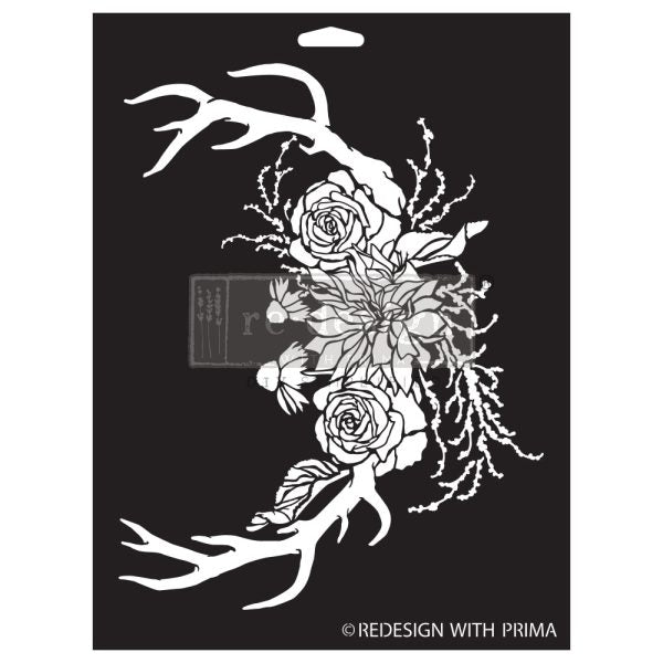 DECOR STENCILS® – WILDWOOD CABIN – 1 PC, SHEET SIZE 9″X12″