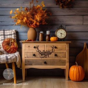 DECOR STENCILS® – WILDWOOD CABIN – 1 PC, SHEET SIZE 9″X12″