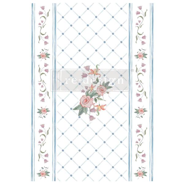 DECOR TRANSFERS® ANNIE SLOAN® – SWEDISH POSY – TOTAL SHEET SIZE 24″X35″, CUT INTO 3 SHEETS