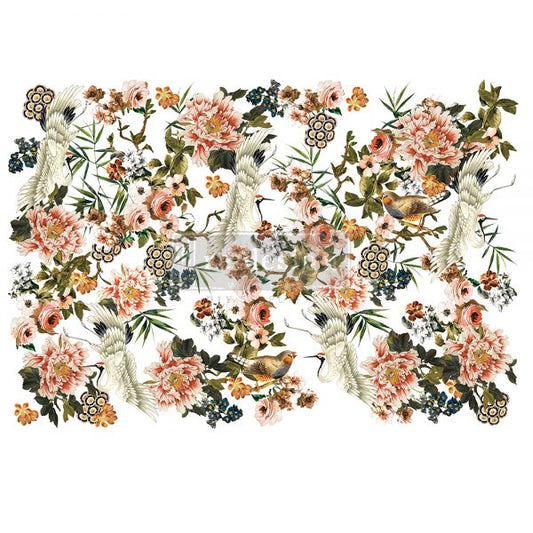 REDESIGN DECOR TRANSFERS® – ELEGANCE & FLOWERS – TOTAL SHEET SIZE 48″X35″, CUT INTO 6 SHEETS