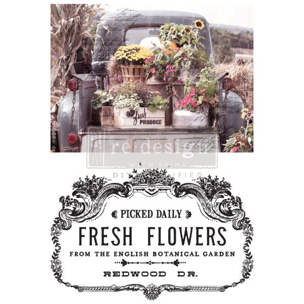 REDESIGN DÉCOR TRANSFERS® – FRESH FLOWERS 24″X 34″