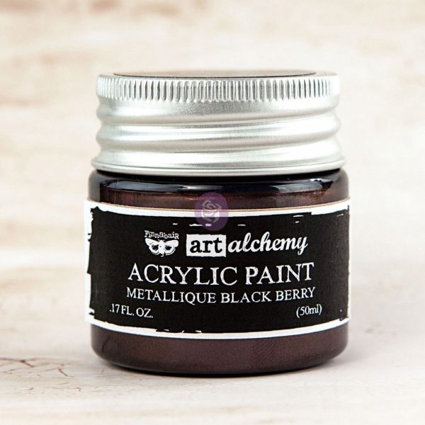 ART ALCHEMY-ACRYLIC PAINT-METALLIQUE BLACKBERRY 1.7OZ