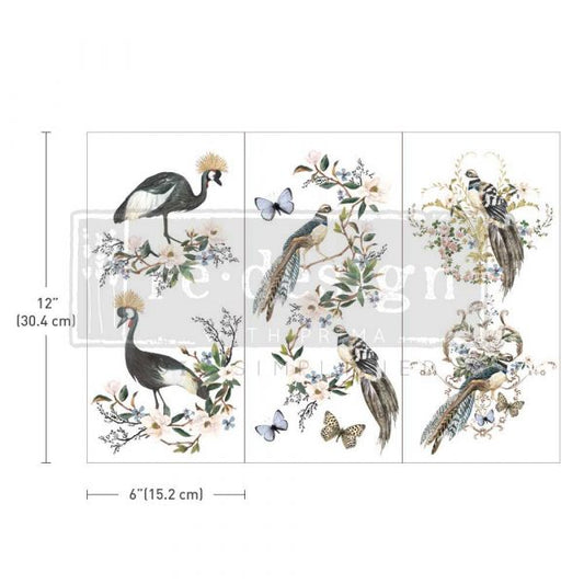 SMALL TRANSFERS – RARE BIRDS – 3 SHEETS, 6″X12″