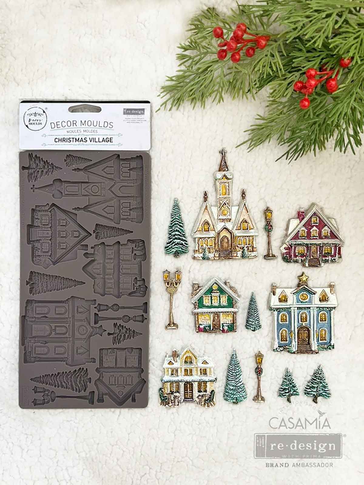 Decor Moulds® – Christmas Village – 1 pc, 5″x10″x8mm