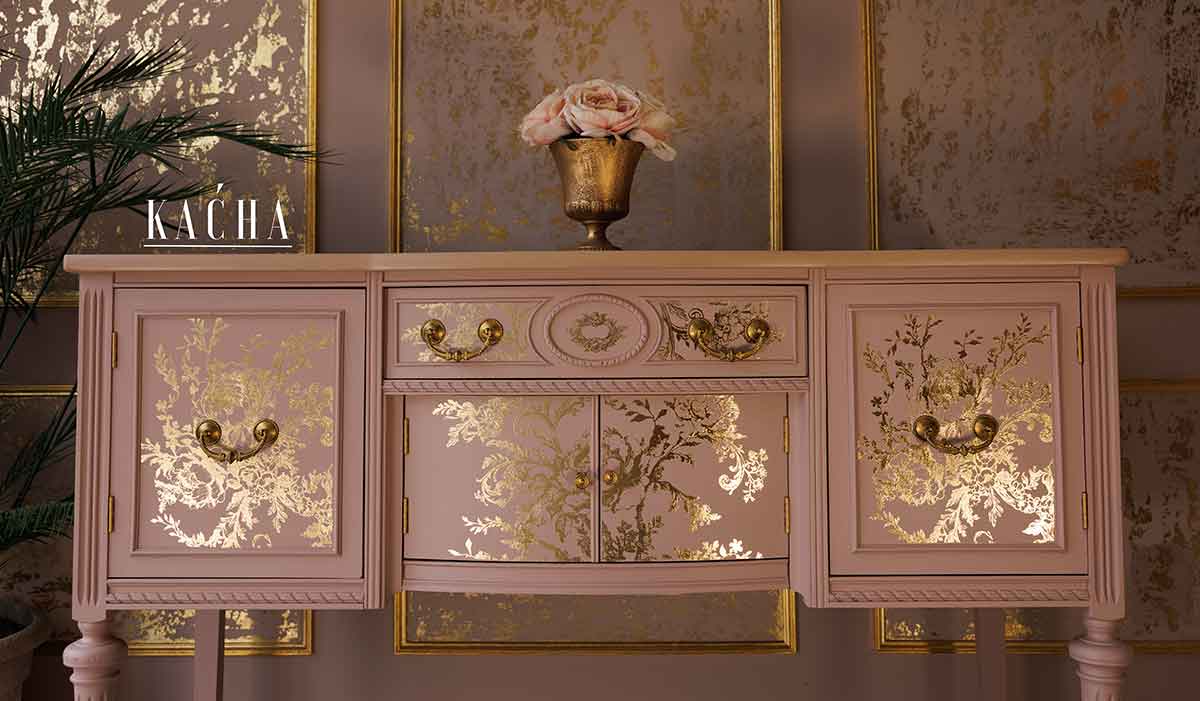 Decor Transfers® Foil – Églantine Elegance – total sheet size 18″x24″, cut into 2 sheets