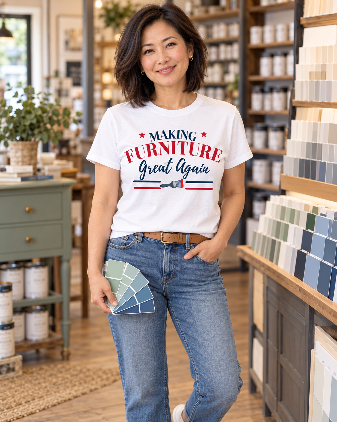 White Making Furniture Great Again Tee