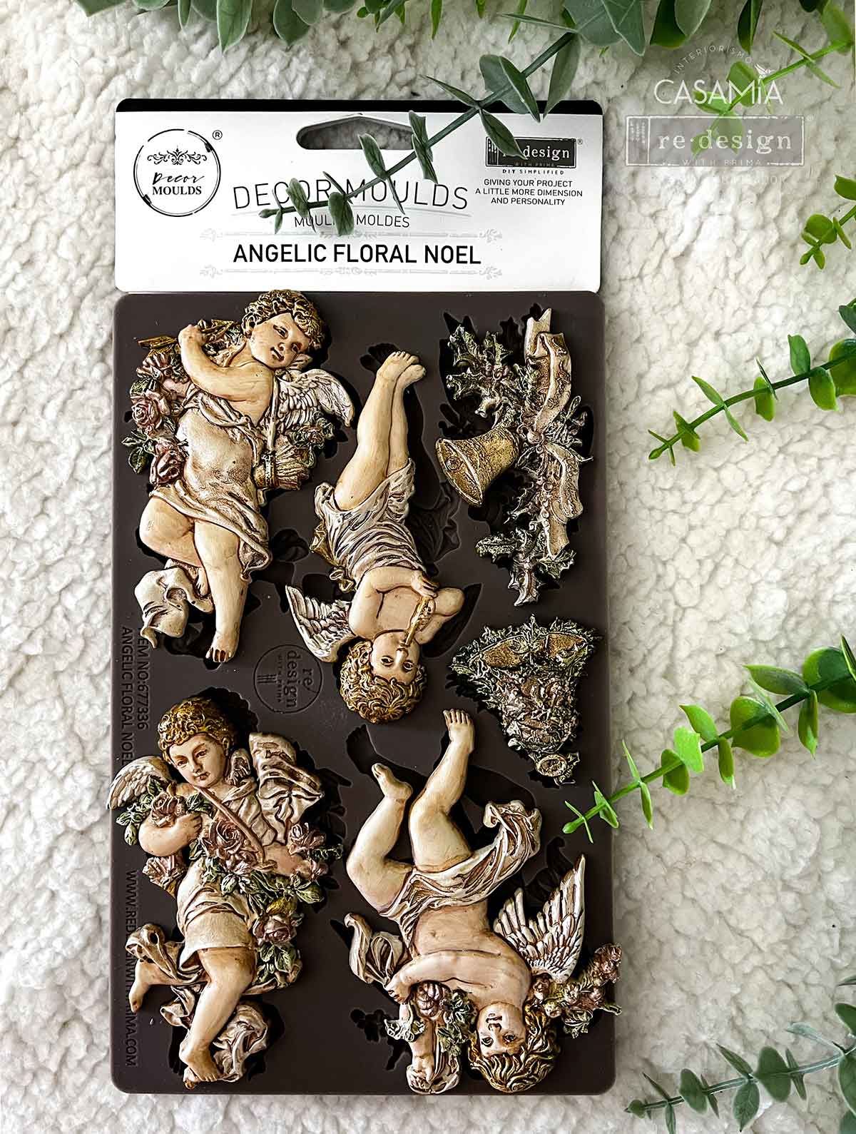 Decor Moulds® – Angelic Floral Noel – 1 pc, 5″x8″x8mm