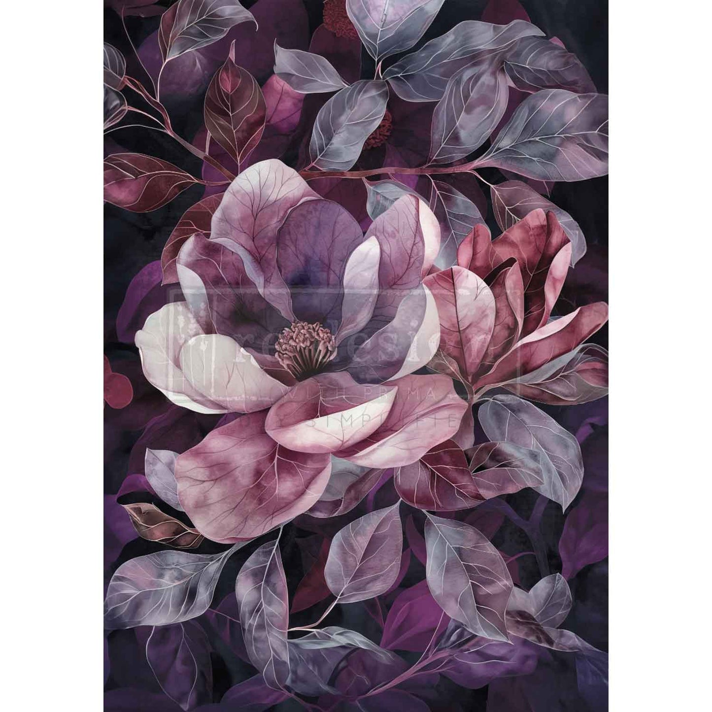 A1 Decoupage Paper - Violet Bloom