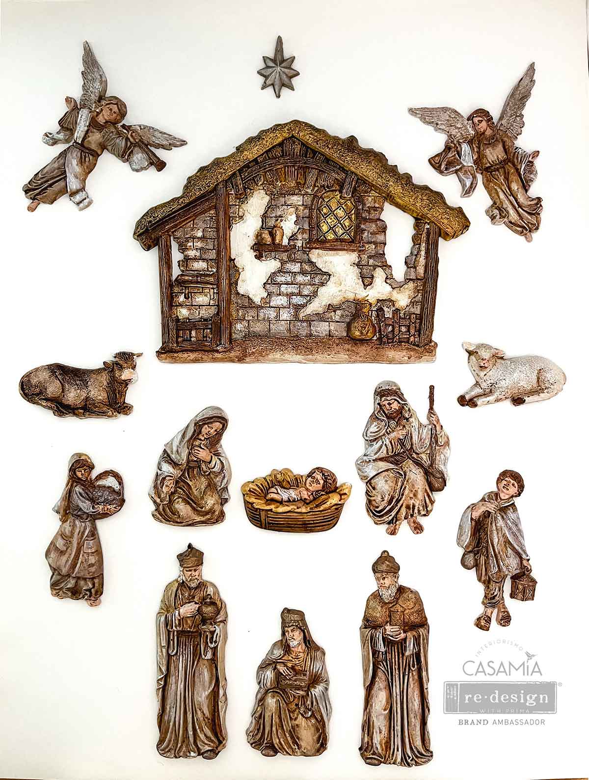Decor Moulds® – Holy Night Nativity – 1 pc, 5″x10″x8mm