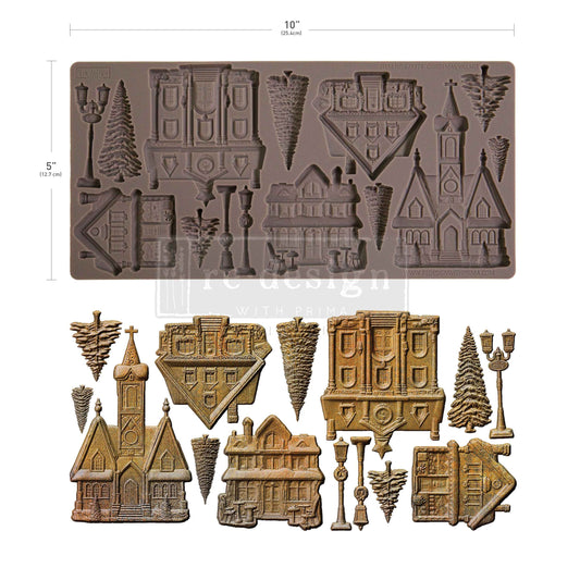 Decor Moulds® – Christmas Village – 1 pc, 5″x10″x8mm