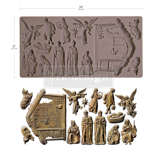 Decor Moulds® – Holy Night Nativity – 1 pc, 5″x10″x8mm