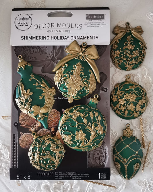 Decor Moulds® – Shimmering Holiday Ornaments – 1 pc, 5″x8″x8mm