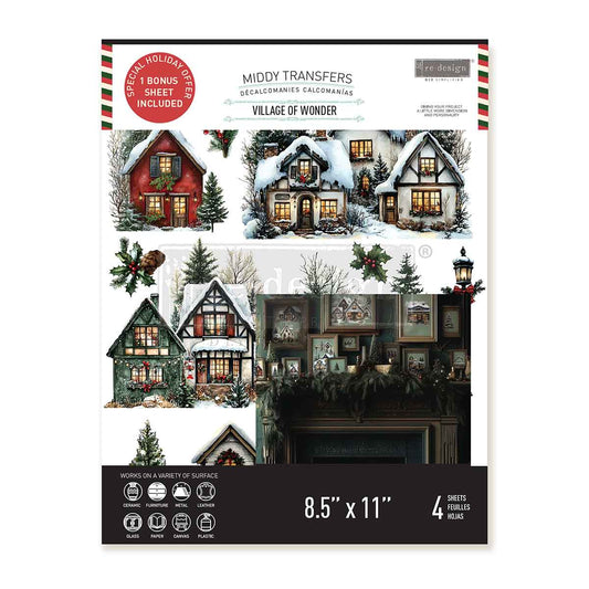 Middy Transfers® – Village Of Wonder – 3 sheets + 1 bonus sheet, 8.5″x11″