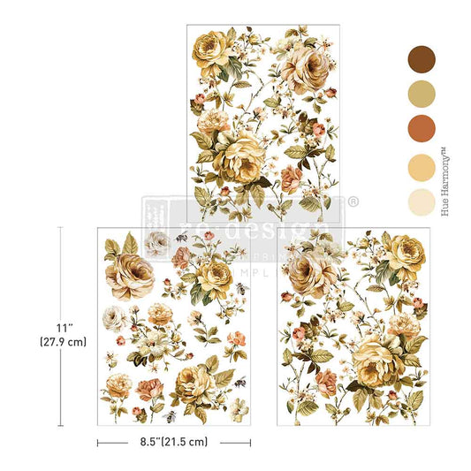 Middy Transfers® – Belle Époque Blooms – 3 sheets, 8.5″x11″