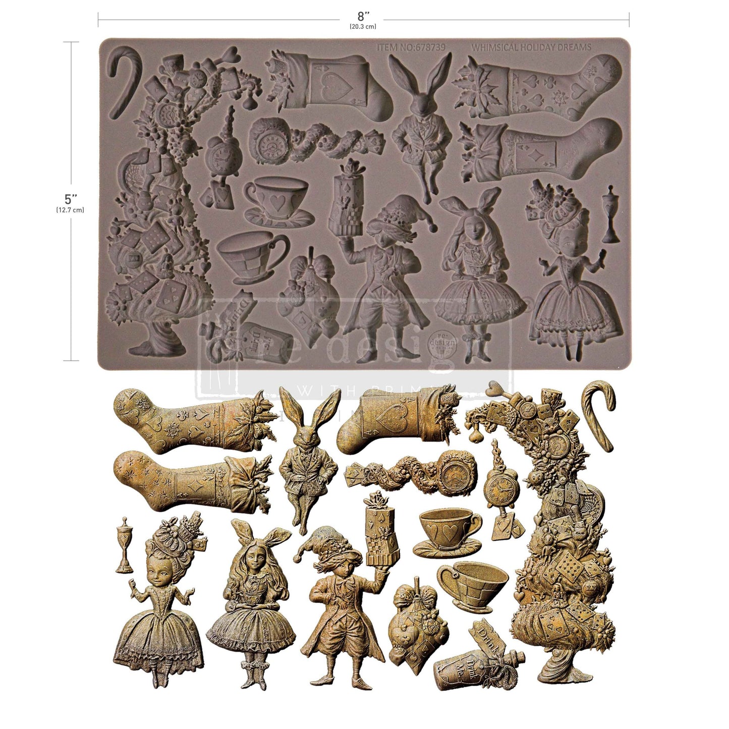 Decor Moulds® – Whimsical Holiday Dreams – 1 pc, 5″x8″x8mm