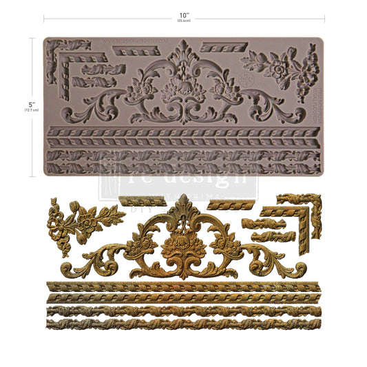 Decor Moulds® – Regal Flourish – 1 pc, 5″x10″x8mm