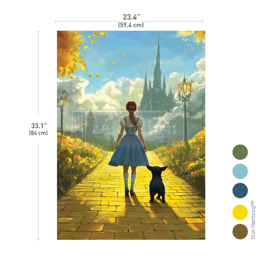A1 Decoupage Fiber – Paws & Bows – 1 sheet, 23.4″x33.1″