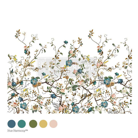 Decor Transfers® – Blue Vine – total sheet size 24″x35″, cut into 4 sheets