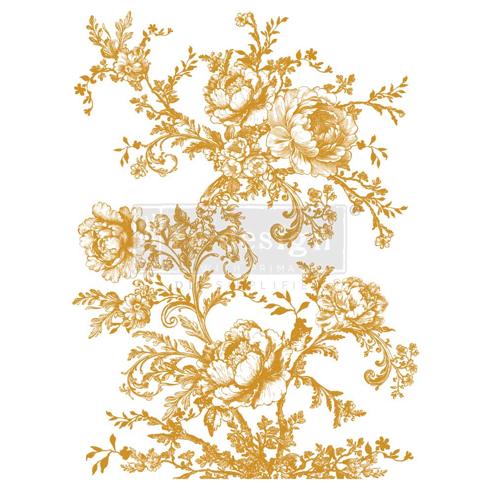 Decor Transfers® Foil – Églantine Elegance – total sheet size 18″x24″, cut into 2 sheets