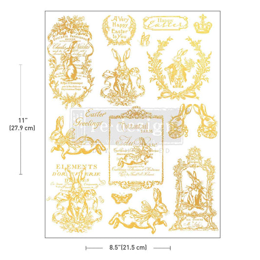 H2O Transfers Single Sheet Gold – Gilded Spring – 1 sheet, 8.5″x11″