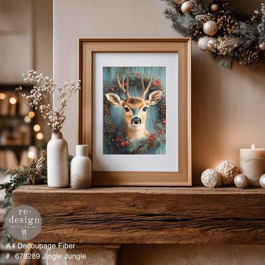 A4 Decoupage – Jingle Jungle – 1 sheet, 8.27″x11.69″