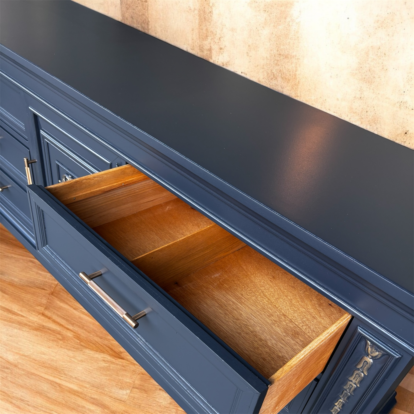 Drexel Blue Nine Drawer Sideboard