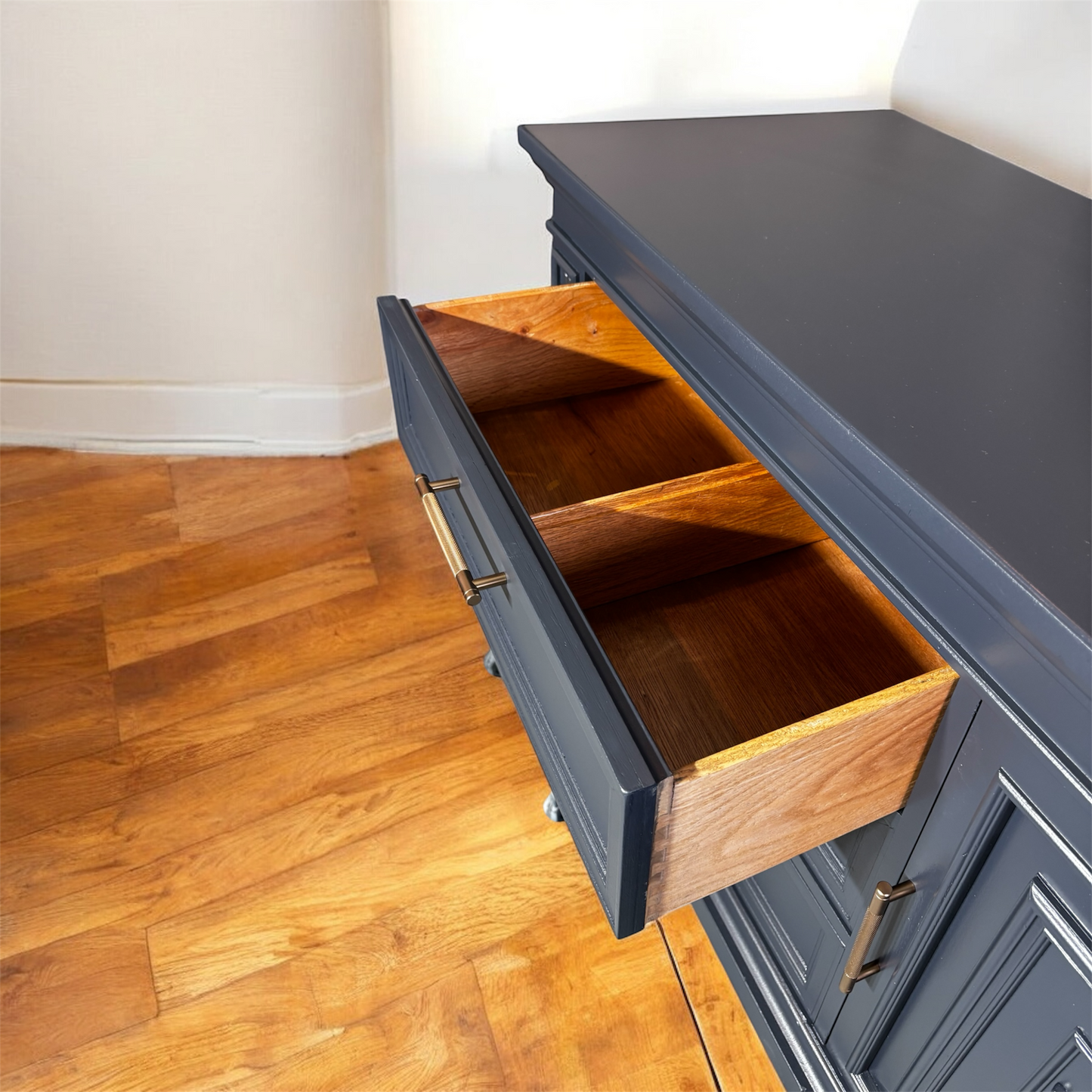 Drexel Blue Nine Drawer Sideboard