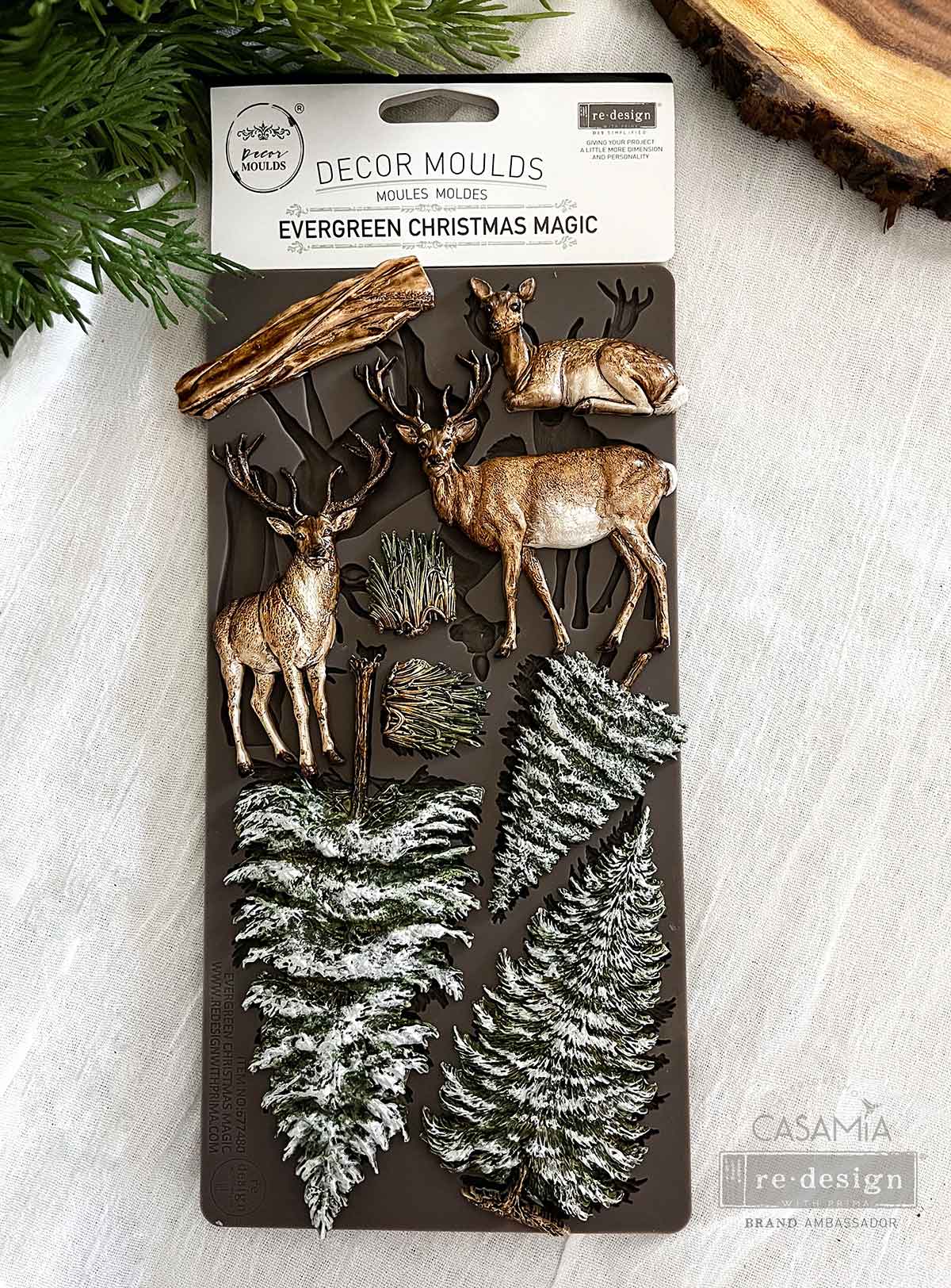 Decor Moulds® – Evergreen Christmas Magic – 1 pc, 5″x10″x8mm