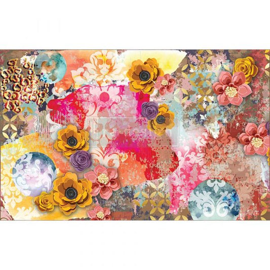 DECOUPAGE DECOR TISSUE PAPER 19×30 – CECE ABSTRACT BEAUTY – 1 SHEET, 19″X30″