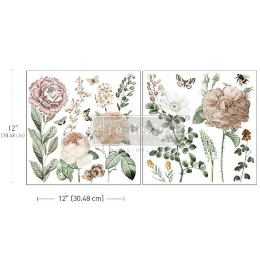 MAXI TRANSFERS® – AN AFTERNOON IN THE GARDEN – 2 SHEETS, 12″X12″