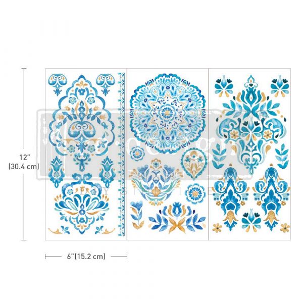 SMALL TRANSFERS – ARTISINAL TILE – 3 SHEETS, 6″X12″