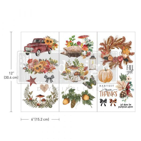 SMALL TRANSFERS – AUTUMN ESSENTIALS – 3 SHEETS, 6″X12″